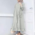 thumbnail image 1 of Gspmoly Robes Décontractées pour Femmes, Mode pour Femmes Col Rond Ample Manches Longues Uni Robe Longueur Cheville Robe Longue Robes de Cocktail Offres Hebdomadaires, 1 of 8