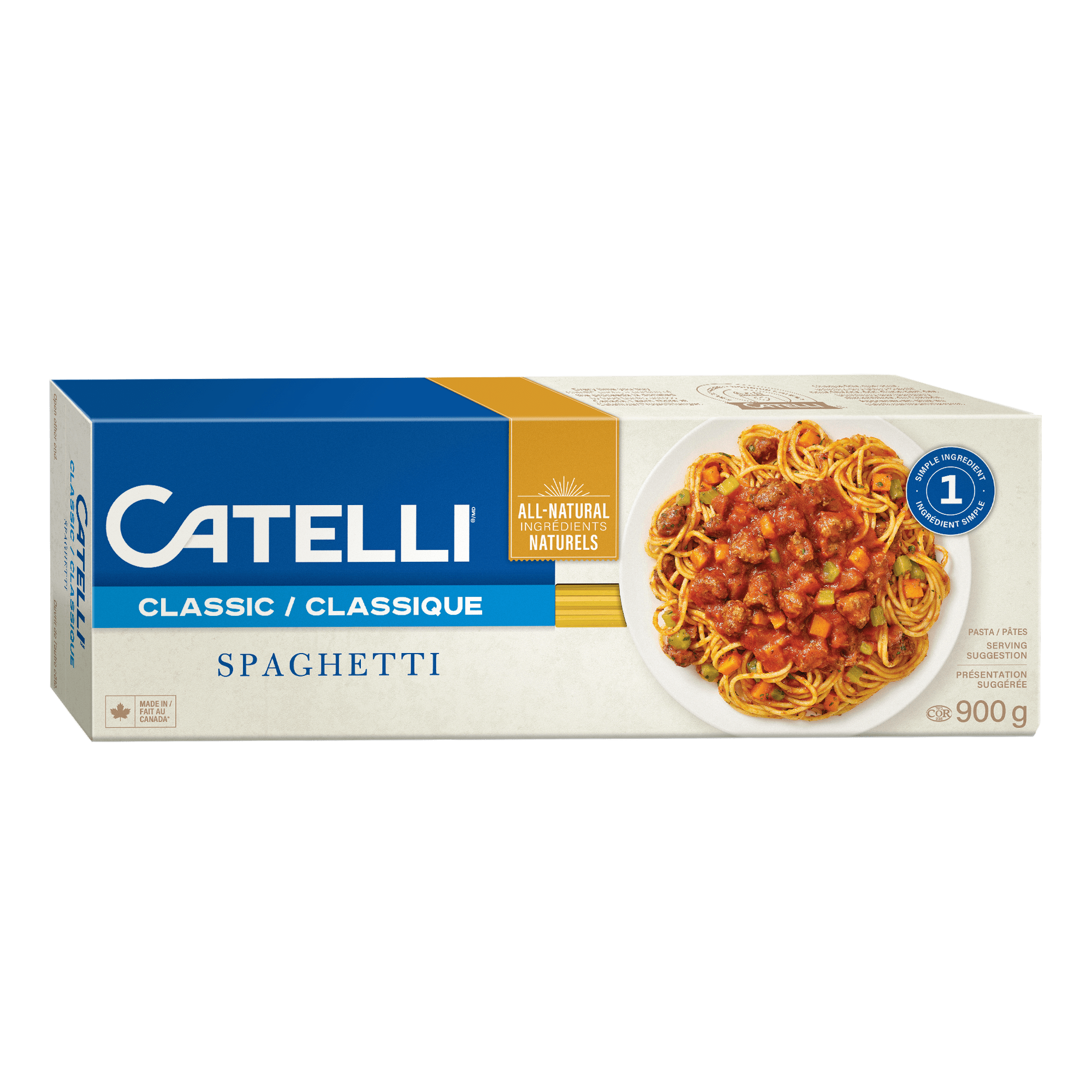 Catelli Classic All-Natural Spaghetti Pasta 900g