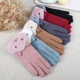 thumbnail image 2 of Gants en Daim Chauds pour Femmes Hiver Coupe-Vent en Plein Air, 2 of 10
