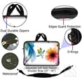 thumbnail image 4 of LSS Sac Pochette pour Ordinateur Portable 13,3 Pouces Compatible avec Acer, Asus, Dell, HP, Sony, MacBook et Plus / Étui de Transport avec Poignée et Bandoulière Ajustable, Feuilles de Marguerites Florales, 4 of 4