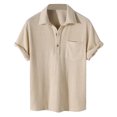 thumbnail image 1 of BOBOGOJP Chemises de Golf pour Hommes à Manches Courtes Légères à Séchage Rapide Randonnée Golf Pêche (Beige, TG), 1 of 4