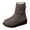 Grey, variant on XIMIN Women's Thermal Fleece Lining Anti Skid Mid Calf Boots Waterproof Cloth Warm Snow Boots Round Toe Plush Lining Slip-On Waterproof Winter Boots with Hook And Loop