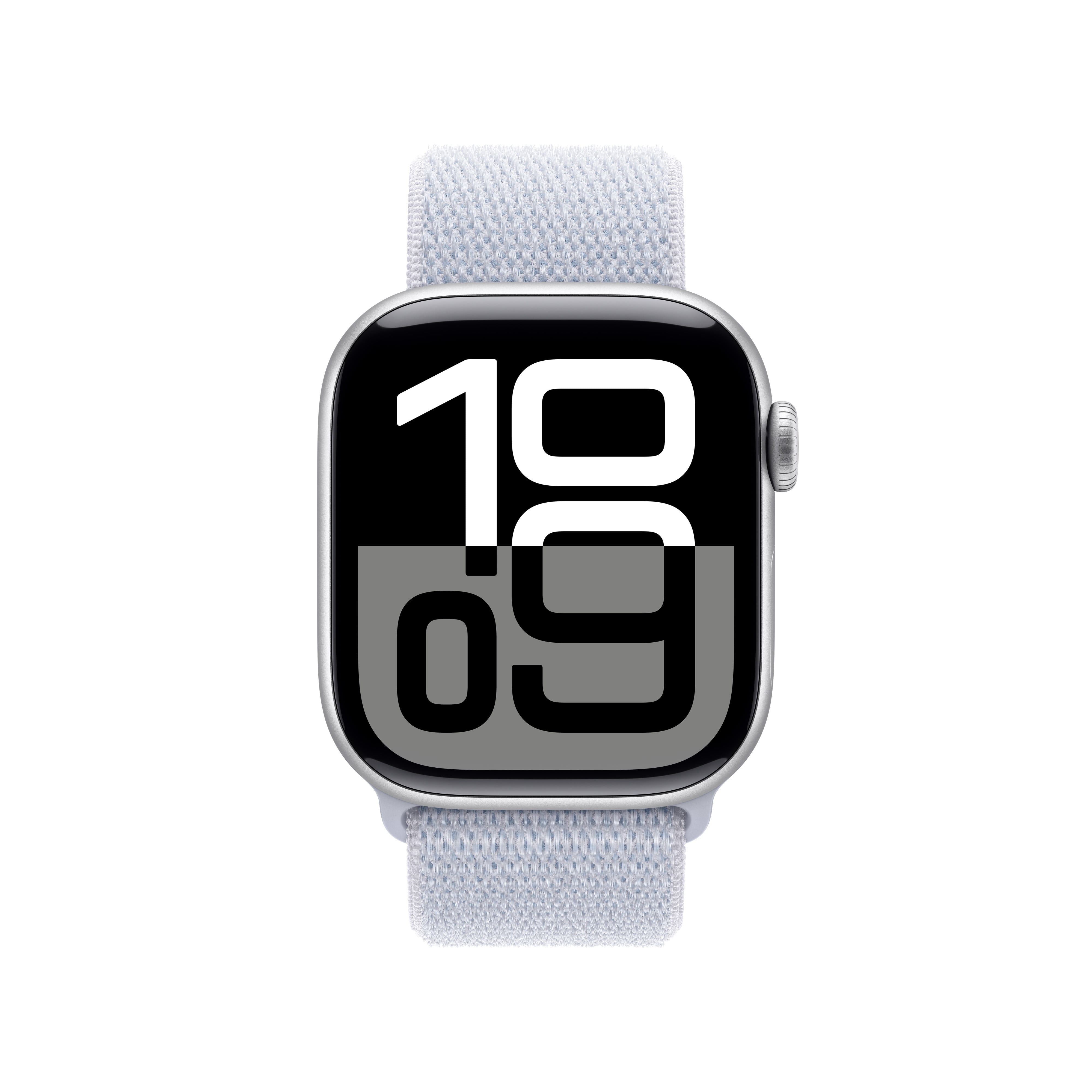 Apple Watch Series 10 GPS 46mm Silver Aluminum Case with Blue Cloud Sport Loop