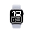 thumbnail image 1 of Apple Watch Series 10 GPS 46mm Silver Aluminum Case with Blue Cloud Sport Loop, 1 of 9