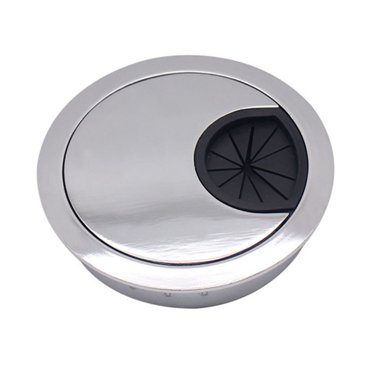 50Mm 60Mm 80Mm Desk Metal Grommet Table Cable Tidy Wire Hole Cover Chrome Brush