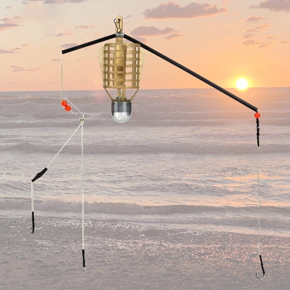 Équipement de Pêche Cage Légère Piège Mangeoire Support Idéal pour les Amateurs de Plein Air Utilisation Pratique Design Portable