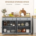 thumbnail image 4 of HOMCOM Sideboard Cabinet with Storage Drawers Adjustable Shelves Grey, 4 of 10