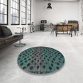 thumbnail image 3 of Ahgly Tapis d'Intérieur Carré Abstrait Vert, 8 Pieds Carré, 3 of 6