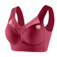 thumbnail image 1 of ManxiVoo Wireless Comfort Bras Full Coverage Minimizer with Adjustable Straps and Side Support for Everyday Wear Smooth T-Shirt Design XXL Size Watermelon Red, 1 of 7