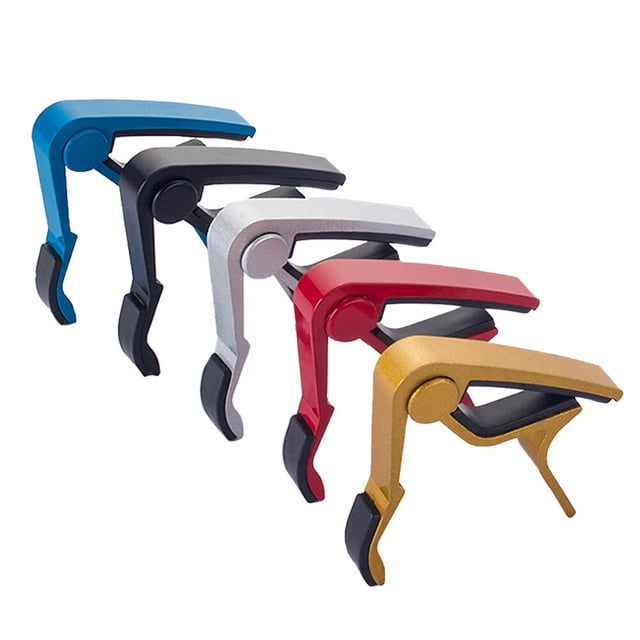 5pcs Guitar Capo Aluminum Alloy Replacement Portable Clip On Guitar Tuner