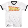 thumbnail image 1 of Back To The Future Worn Logo White/Black Adult T-Shirt Tee, 1 of 1