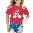 thumbnail image 1 of Girls Ruffle Long Sleeve Shirt Long Sleeve Thermal Shirt Girls 2t Girls Cat Top Kids Long Sleeve Tops Packs Shorts for Girls Size 6 Cat And Tops Girls 2t Long Sleeve Shirts Girls, 1 of 3