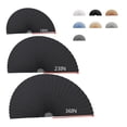 thumbnail image 2 of 2PCS Half Moon Round Window Cover Half Circle Window Shades Cordless Non-Woven Self Adhesive Shades Temporarily Window Blinds Cover Easy to Cut Install, 2 of 13