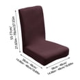 thumbnail image 4 of Dining Room Chair Cover Elastic Stretch Polyester Fleece Seat Slipcover with Secure Fit for Standard Chairs – Color 11, 4 of 8