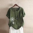 thumbnail image 3 of Hauts d'Été pour Femmes,Hauts d'Été pour Femmes,T-Shirt à Col d'Été pour Femmes à Manches Courtes Décontracté Imprimé avec Boutons,Shorts pour Femmes,Hauts d'Été pour Femmes, 3 of 3