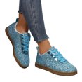 thumbnail image 1 of Espadrilles de Mode à Paillettes pour Femmes Scintillantes Bling Décontractées Basses en Toile Chaussures Plates de Marche Performance, 1 of 6