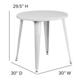 thumbnail image 2 of 30'' Round Black Metal Indoor-Outdoor Table, 2 of 8