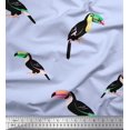 thumbnail image 1 of Soimoi Blue polyester Crepe Fabric Toucan Bird Fabric Prints By Yard 42 Inch Wide, 1 of 3