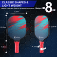 thumbnail image 2 of CARTIZMA Ensemble de Palettes de Pickleball en Fibre de Carbone, Conception Ergonomique, Ensemble de 6 Pcs, 2 of 5