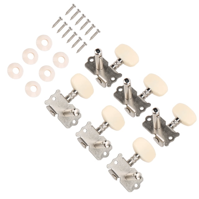 FLAMEEN Ouvert Bouton de Corde de Guitare, Bouton de Corde de Guitare, 6pcs Bouton de Corde de Guitare Simple Trou Colonne d'Acier Tête Carrée Instrument Folk Tuning Chevilles