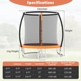 thumbnail image 3 of Gymax 8FT Outdoor Trampoline Heavy-Duty Recreational Trampoline w/Safety Enclosure Net, 3 of 10