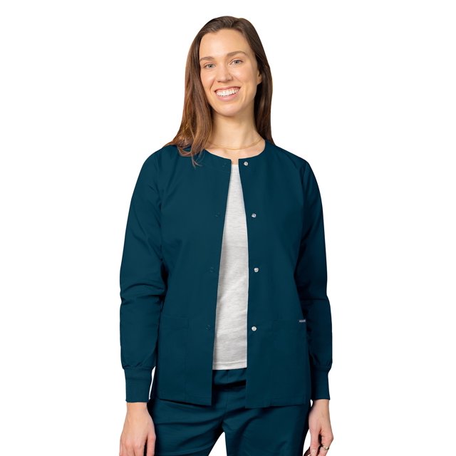 Adar Uniformes Médicaux Universels pour Femmes - Veste d'Échauffement à Col Rond