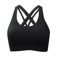 thumbnail image 1 of FhsagQ Bra Womens Bras Plus Size Set Women's Color Block Wireless Sports Bra with Fixed Cups Back Design for Chest Support and Side Control Bras for Women Set with Robe Bras for Women Dress Black M, 1 of 2