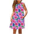 thumbnail image 4 of LOVZFMLL Fashionable Girls' Floral Print Round Neck Long Sleeved Dress, 4 of 9