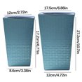 thumbnail image 1 of Vaidha Plastic High End Multi Color Water Storage Lazy Flower Pot Brick Pattern Imitation Metal Plastic Flower, 1 of 4