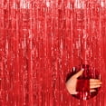 thumbnail image 1 of tredstone Photo Backdrop Streamers Decorations 0pcs Tinsel Curtain Backdrop Gold For Birthday Party Party Decorations Red 6.5ft 1Set, 1 of 6