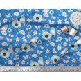 thumbnail image 3 of Soimoi Polyester Crepe Fabric Robin,Butterfly & Anemone Floral Decor Fabric Printed Yard 52 Inch Wide, 3 of 3