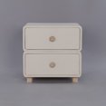 thumbnail image 1 of CBD020 - Cream Air Bedside Cabinet Nightstand with Two Storage, 1 of 4