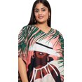 thumbnail image 2 of Oussum Robe Kaftan Longue en Polyester Grande Taille à Motif Tribal Pêche pour Femmes, 2 of 7