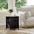 thumbnail image 4 of Eunos Tables de Nuit Noires pour Chambre, Ensemble de 2, Petite Table de Chevet Table d'Appoint pour Garde-Robe Salon, 4 of 7