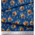 thumbnail image 2 of Soimoi Rayon Fabric Feather & Bird Cartoon Fabric Prints by Yard 42 Inch Wide, 2 of 3