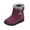 Wine, variant on Wensltd Winter Mid Calf Snow Boots for Women Solid Color Warm Plush Fuzzy Boots Fall Cozy Shoes Wide Width