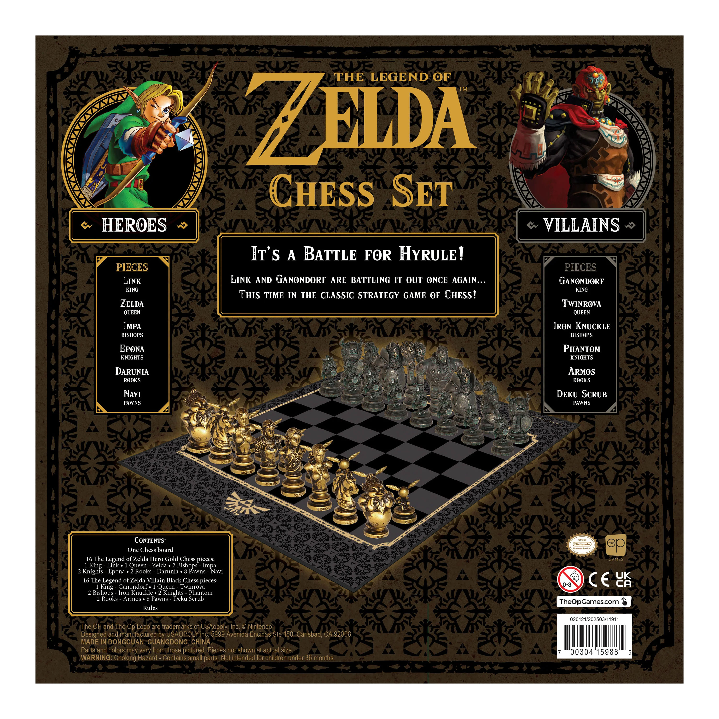 USAopoly The Legend of Zelda Chess Set