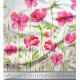 thumbnail image 3 of oneOone Silk Tabby Fabric Leaves & Flower Panel Decor Fabric Printed BTY 42 Inch Wide, 3 of 3
