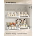 thumbnail image 2 of SONGMICS Display Risers, Set of 2 Engineered Wood Perfume Organizer Stand, 3-Tier Cupcake Stand Holder, Spice Rack, Shelf Risers for Figures, Dessert Shelves, Snow White and Cloud White, 2 of 6