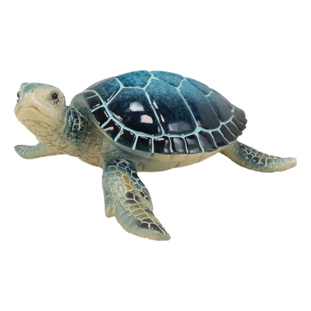 Statue en Résine Décorative de Tortue Marine Marine en Finition Brillante