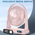 thumbnail image 4 of TopLLC Desktop USB Small Fan Mini Portable Charging Digital Display Night Light Household Desktop Electric Fan Small fan, 4 of 9