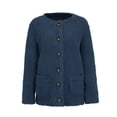 thumbnail image 4 of LSLJS Women's Plus Size Plush Cardigan Sweaters Casual Oversized Open Front Long Cardigans Button Up Outerwear, 4 of 9