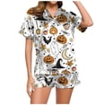 thumbnail image 1 of GDREDA Vêtements de Nuit Légers pour Femmes Dames pyjamas Décontractés Imprimés et Ensemble de Shorts Femmes Ensembles de Pyjama pyjamas Blanc,m, 1 of 6