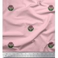 thumbnail image 1 of Soimoi Polyester Crepe Fabric Dot,Leaves & Floral Block Printed Fabric 1 Yard 52 Inch Wide, 1 of 3
