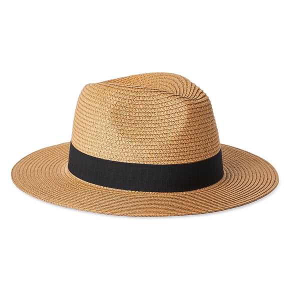 Time and Tru Women's Straw Panama Hat