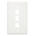 thumbnail image 4 of axGear 10 Packs Wall Plate 3 Port White Unbreakable Toggle Outlet Cover, 4 of 5