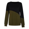 thumbnail image 5 of CEHVOM Blouse Décontractée Mode à Manches Longues Contrastées Col Rond pour Femmes, 5 of 5
