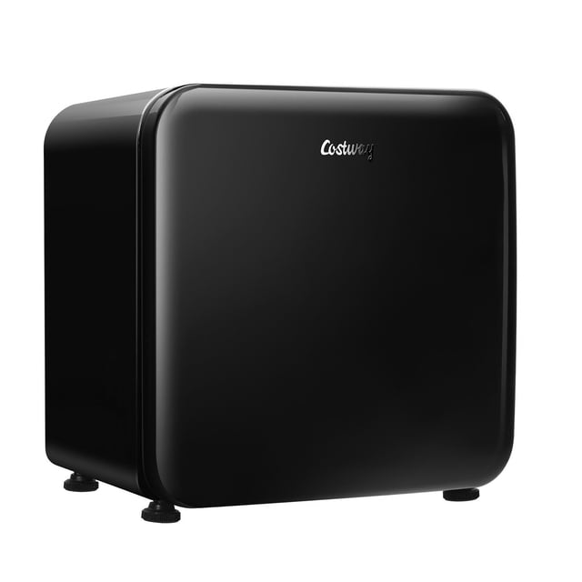 Costway 1.6 Cubic Feet Compact Refrigerator Reversible Door Mini Fridge Black