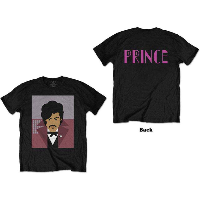 T-Shirt Unisexe Prince Plusieurs Visages (Impression au Dos)