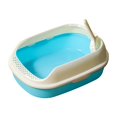 thumbnail image 3 of Milaget Cat High Sided Splashproof Open Top Kitten Potty Toilet Cat Litter Container Pet Blue, 3 of 9